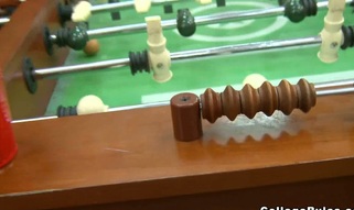 Foosball gets naughty with college teenies fucking for a win